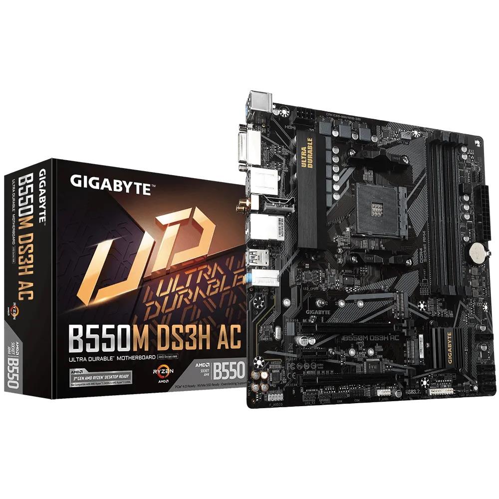 GIGABYTE AM4 B550M DS3H AC M-ATX