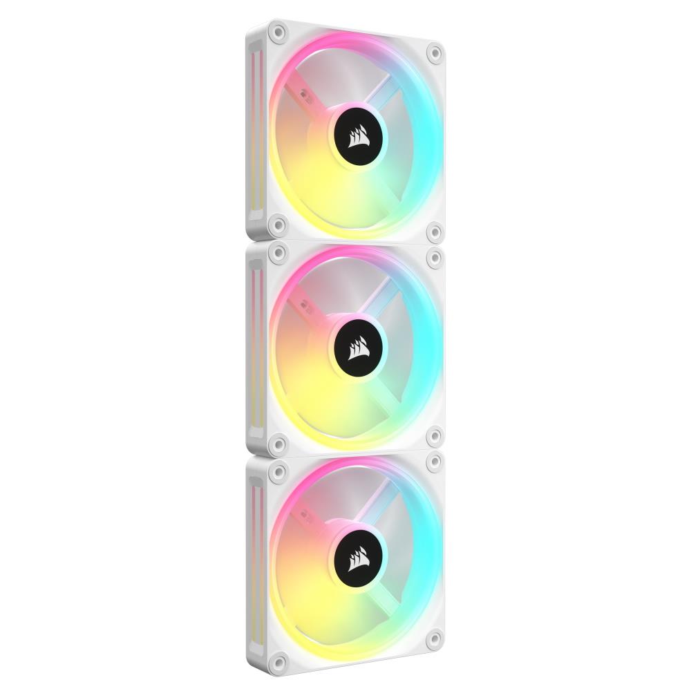 CORSAIR QX120 RGB 120MM FAN WHT 3PK