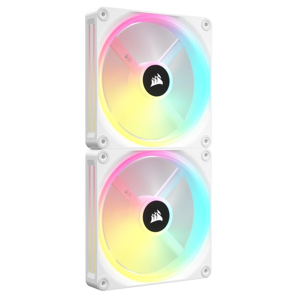 CORSAIR QX140 RGB 140MM FAN WHT 2PK