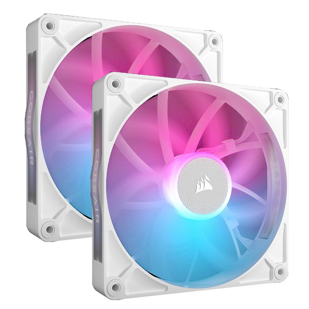 CORSAIR ICUE RX140 RGB 140MM PWM 2PK WHI