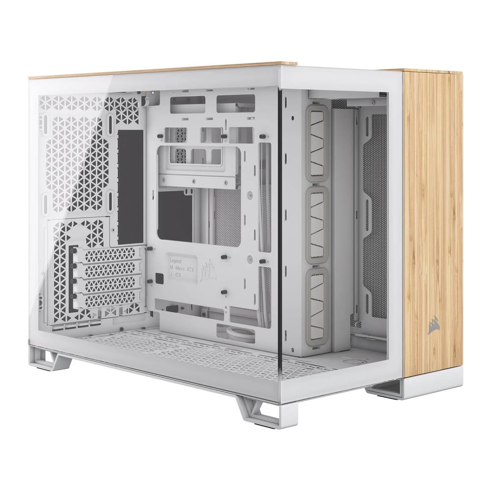 CORSAIR 2500X MICRO ATX CASE WHT/BAMBOO