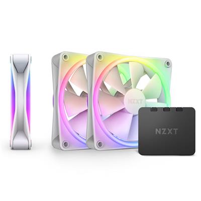 NZXT F120 RGB DUO 120MM PWM 3PK WHT