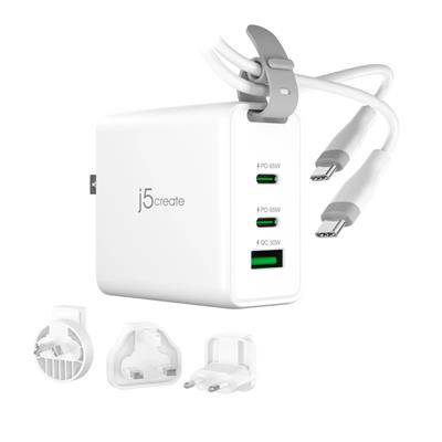 J5CREATE 65W GAN USB-C 3-PORT TRAVELER