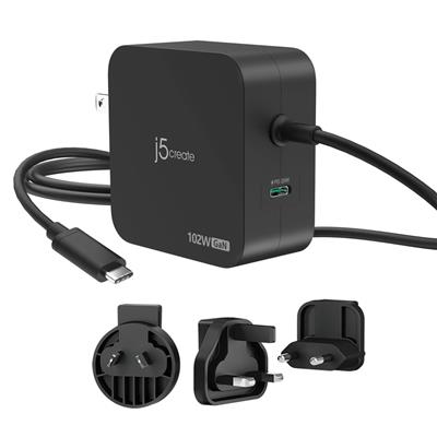 J5CREATE 102W GAN PD USB-C 2-PT CHARGER